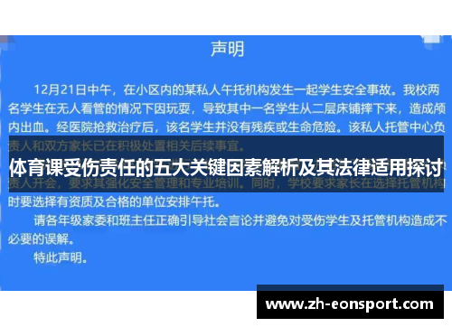 体育课受伤责任的五大关键因素解析及其法律适用探讨