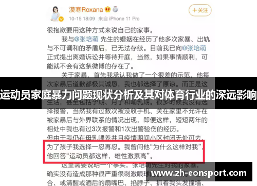 运动员家庭暴力问题现状分析及其对体育行业的深远影响